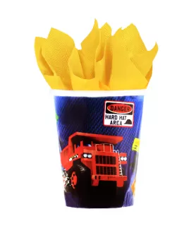 Construction Trucks 9oz Paper Cups (8ct)