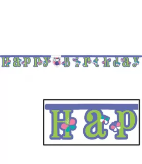 Patchwork Owl Birthday Banner (1ct)