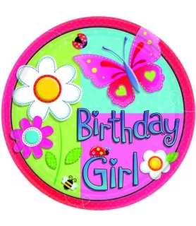 Garden Girl Large Paper Plates (8ct)