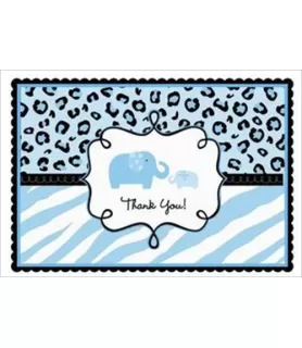 Sweet Safari Boy Thank You Notes w/ Env. (20ct)