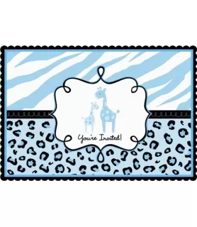 Sweet Safari Boy Invitations w/ Env. (20ct)