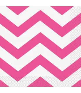 Hot Pink Chevron Lunch Napkins (16ct)