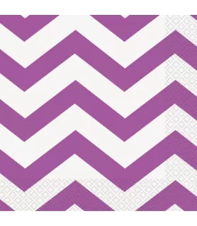 Purple Lavender Chevron Small Napkins (16ct)