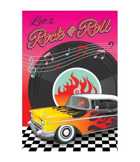 I Love Rock and Roll 'Classic 50s' Invitations w/ Envelopes (8ct)