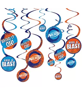 Nerf Hanging Swirl Decorations (12pc)