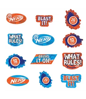 Nerf Cutout Decorations (12pc)
