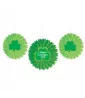 St. Patrick's Day Paper Fan Decorations (3pc)