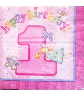 1st Birthday 'Fun at One' Girl Lunch Napkins (16ct)