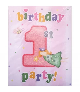1st Birthday 'Fun at One' Girl Invitations w/ Envelopes (8ct)