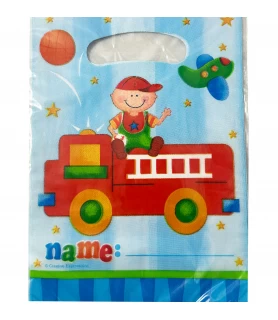 1st Birthday 'Fun At One' Plastic Favor Bags (8ct)
