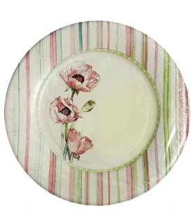Poppy Trio Extra Large Paper Plates  (8ct)