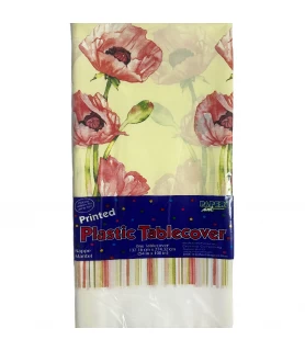 Poppy Trio Plastic Table Cover (1ct)