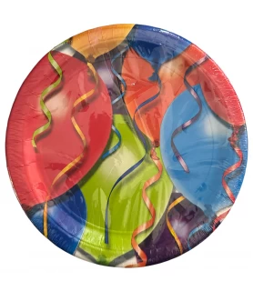 Happy Birthday 'Balloon Celebration' Extra Large Paper Plates (8ct)