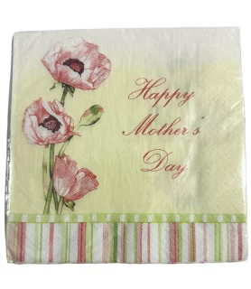 Poppy Trio 'Mother's Day' Lunch Napkins (16ct)