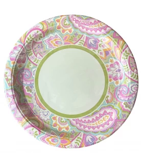 Pretty Paisley Extra Large Paper Plates (8ct)