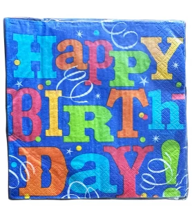 Happy Birthday 'Birthday Fever' Small Napkins (16ct)