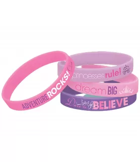 Disney Princess 'Dream Big' Rubber Bracelets / Favors (6ct)