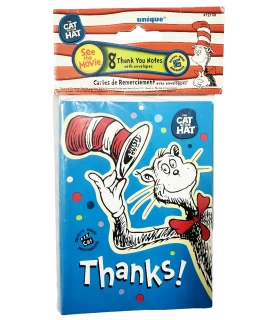Dr. Seuss 'The Cat In The Hat' Vintage 2003 Invitations w/ Envelopes (8ct)