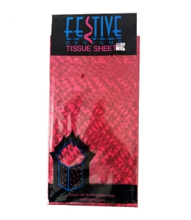  Metallic Red Tissue Paper (3 sheets)