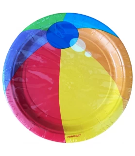 Summer 'Fun In The Sun Beach Ball' Small Paper Plates (8ct)