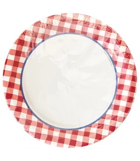 Gingham Fun Small Paper Plate (8ct)