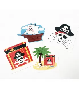 Pirate Party 'Treasure' Temporary Tattoos (24pcs)