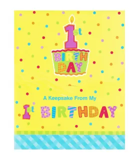 My 1st Birthday 'Cake' Keepsake Registry (1ct)