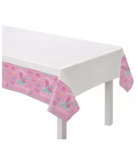 Butterfly Garden 1st Birthday Plastic Tablecover (1ct)