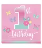 Butterfly Garden 1st Birthday Lunch Napkins (16ct) Butterfly Garden 1st Birthday Lunch Napkins (16ct)