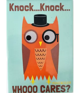 Knock Knock Whooo Cares Magnet / Favor (1ct)