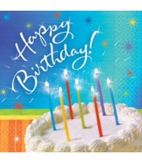 Happy Birthday 'Sparkle Wishes' Small Napkins (16ct)