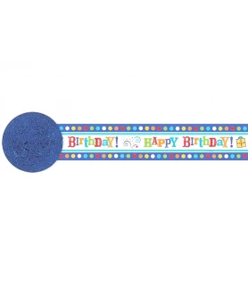 Happy Birthday 'Birthday Fever Fun' Crepe Paper (1pc)