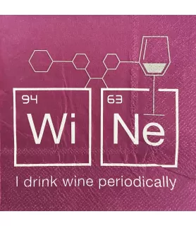 Adult Birthday 'I Drink Wine Periodically' Small Napkins (25ct)