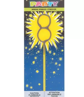 Numeral Sparkler 'Eight' Candle (1ct)