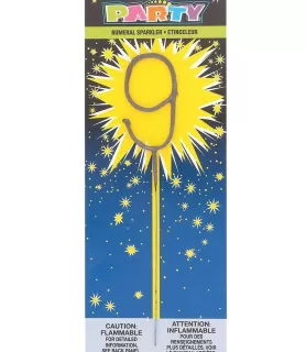 Numeral Sparkler 'Nine' Candle (1ct)