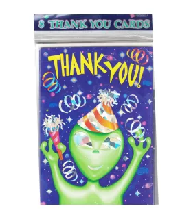 Alien Party Thank You Notes With Envelopes (8ct)