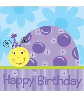 Ladybug 'Lil Lady Happy Birthday' Lunch Napkins (18ct)