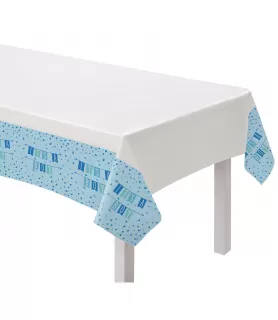 Baby Shower Blue 'It's a Boy' Plastic Tablecover (1ct)