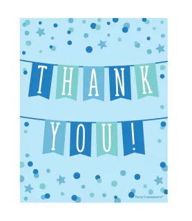 Baby Shower Blue 'It's a Boy'  Thank You Postcards W/ Envelopes (8ct)