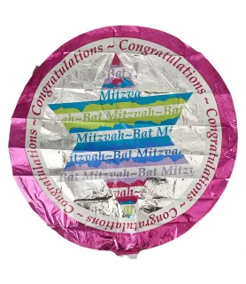 Bat Mitzvah Foil Mylar Balloon (1ct)