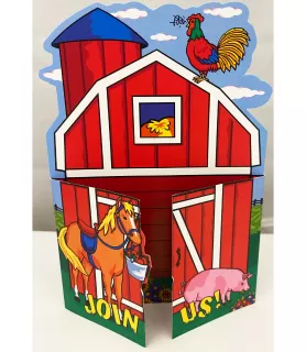 Happy Birthday 'Farm Animals' Invitations With Envelopes (8ct)