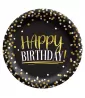 Black & Gold Birthday Small Paper Plates (8ct) Black & Gold Birthday Small Paper Plates (8ct)