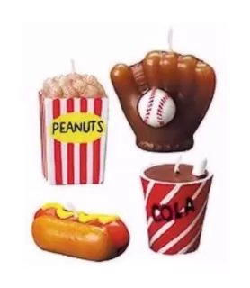 Wilton Vintage 'Take Me Out To The Ballgame' Birthday Cake Candles (4ct)