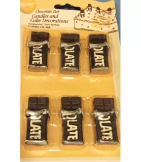 Wilton Vintage 'Chocolate Bar' Birthday Cake Candles (6ct)