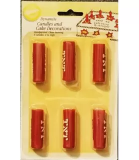 Wilton Vintage 'Dynamite' Birthday Cake Candles (6ct)