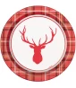 Christmas 'Plaid Deer' Small Paper Plates (8ct) Christmas 'Plaid Deer' Small Paper Plates (8ct)