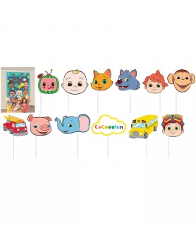 CoComelon Scene Setter Backdrop with Photo Props (16pcs)