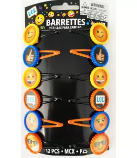 Emoji 'LOL' Hair Barrettes / Favors (12ct)