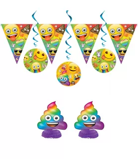 Rainbow Fun Emoji Room Decorating Kit  (7pc)