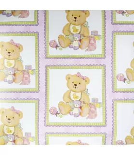 Sweet Teddy Bear Folded Gift Wrap (1pc)